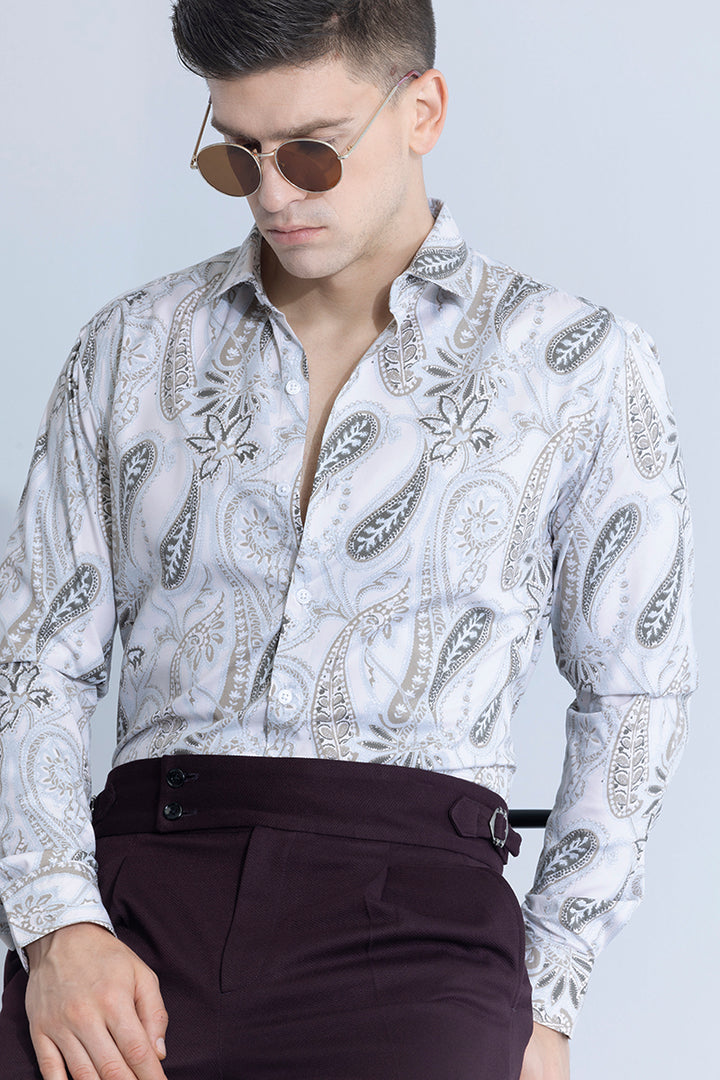 Regal Paisley Grey Shirt