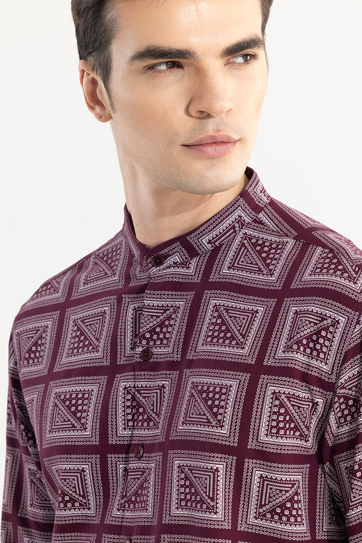 Gridart Maroon Shirt