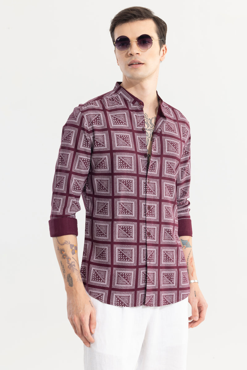 Gridart Maroon Shirt