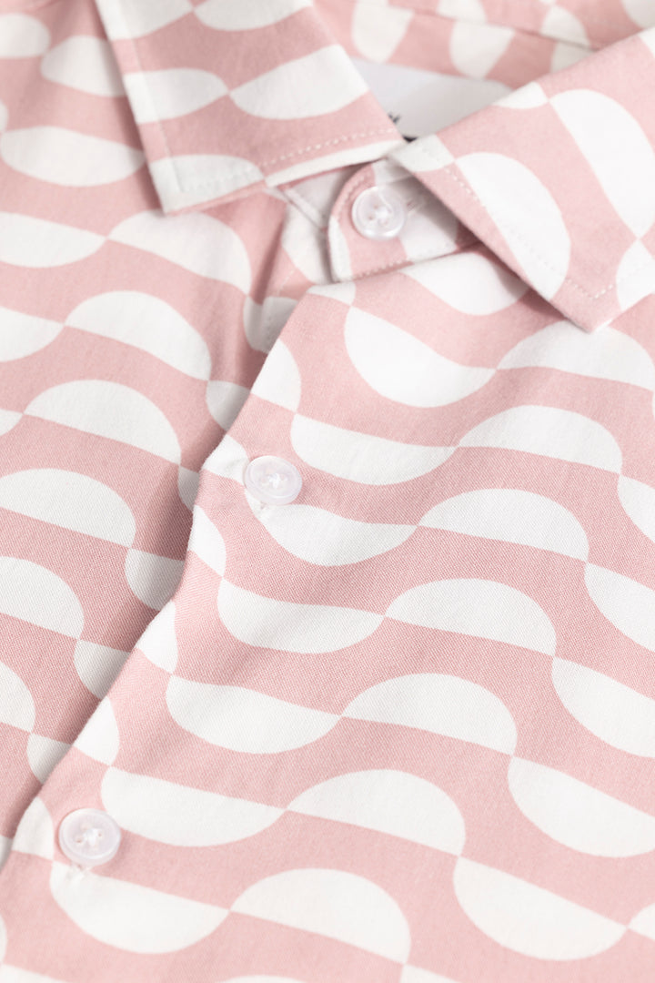 Up Down Abstract Pink Shirt