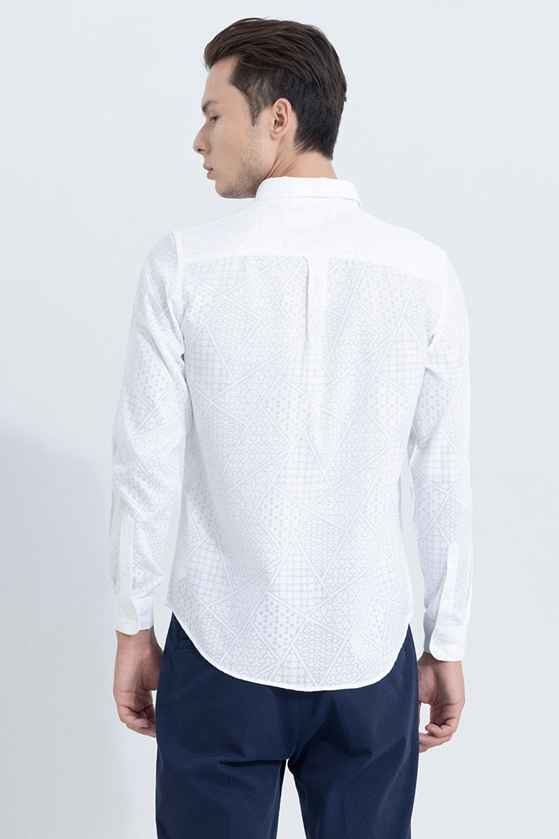 Meld Art White Jacquard Shirt