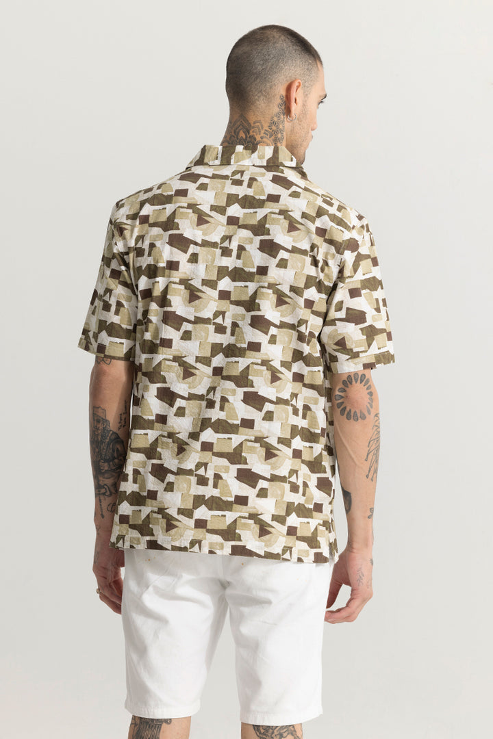 Multi Motif Brown Shirt