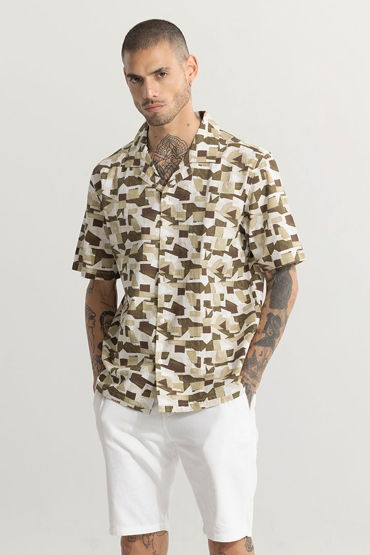 Multi Motif Brown Shirt