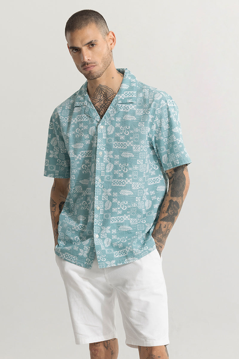 Acacia Blue Seersucker Shirt