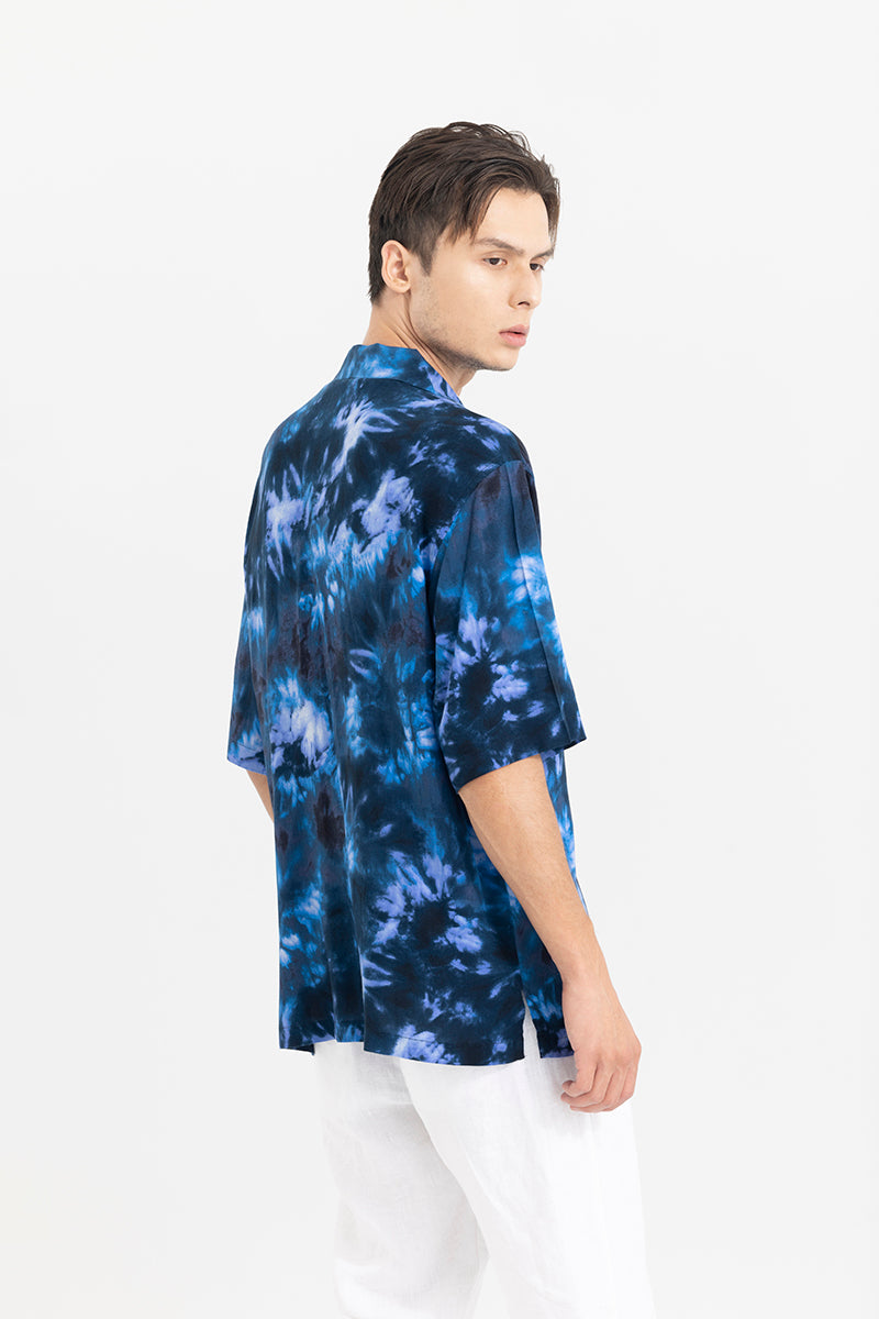 Shibori Blue Oversized Shirt