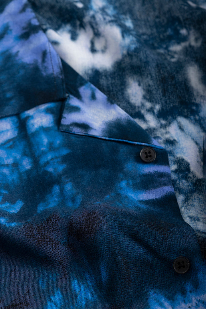 Shibori Blue Oversized Shirt