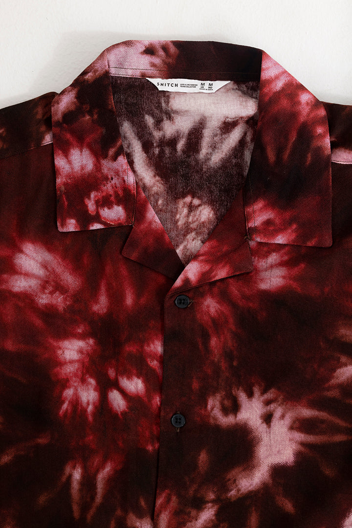 Shibori Red Oversized Shirt