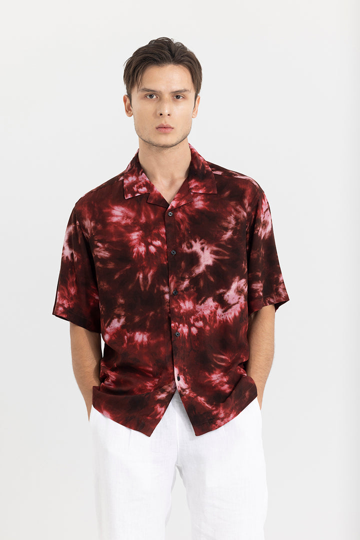 Shibori Red Oversized Shirt