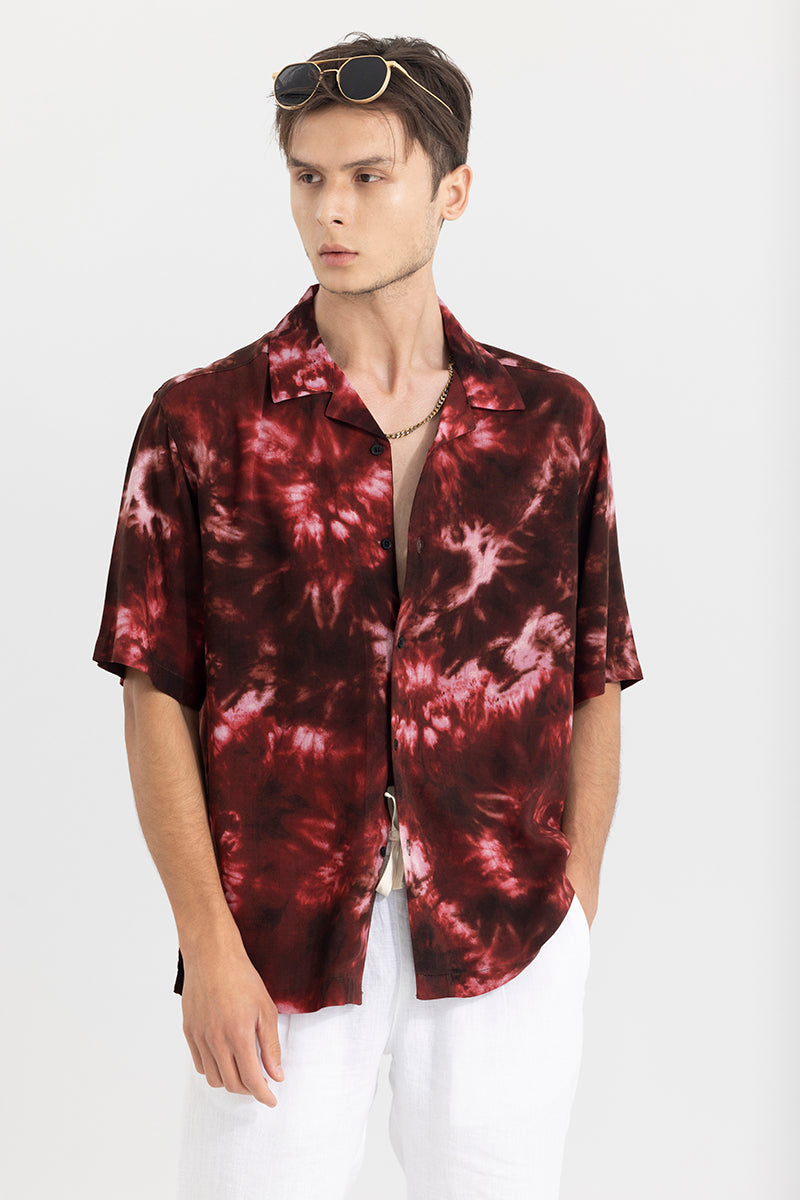 Shibori Red Oversized Shirt