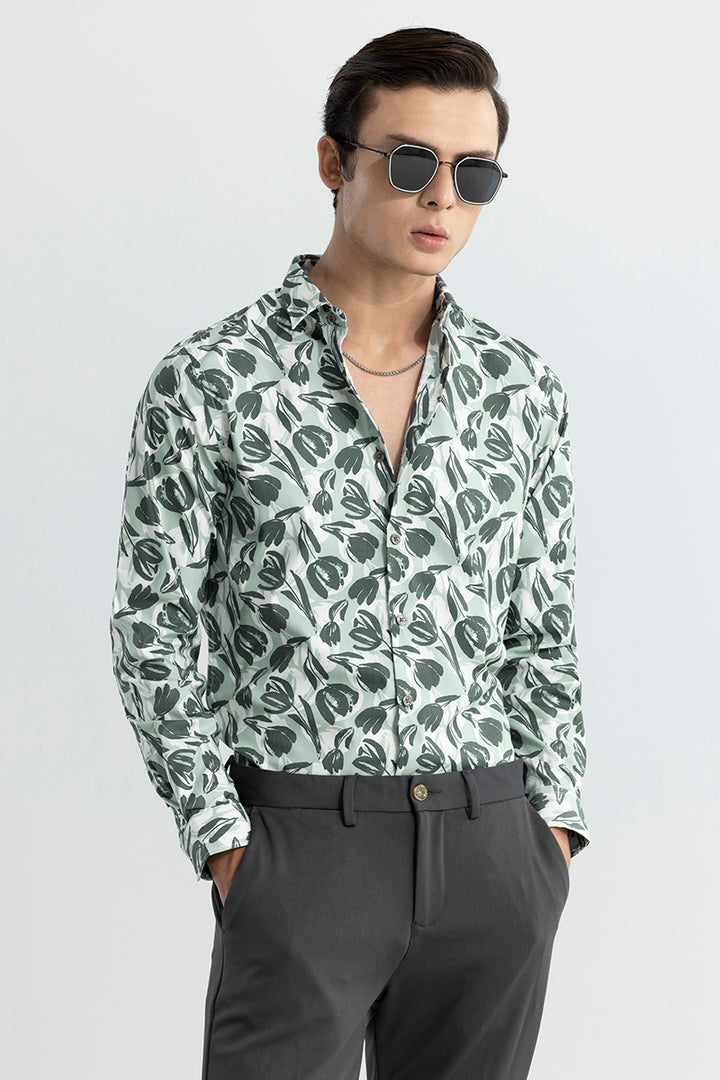 Fusion Leaf Green Shirt