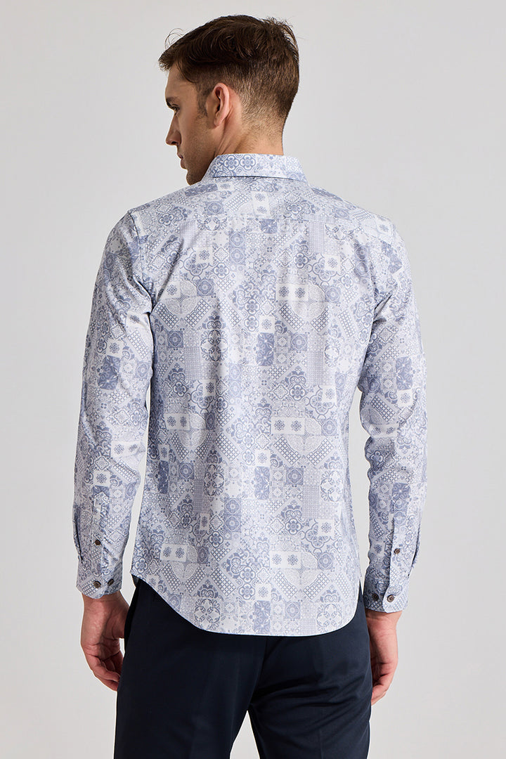 Symmetry Design Blue Shirt