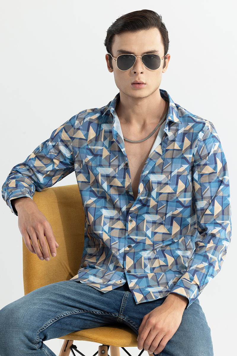 Tangle Triangle Blue Shirt