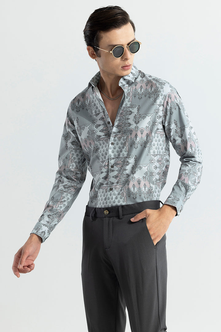 Classical Design Grey Shirt