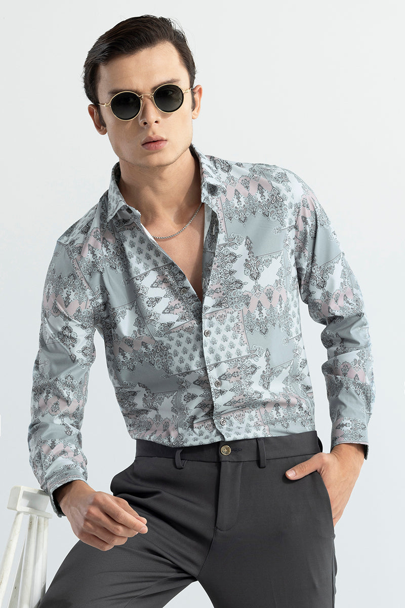 Classical Design Grey Shirt