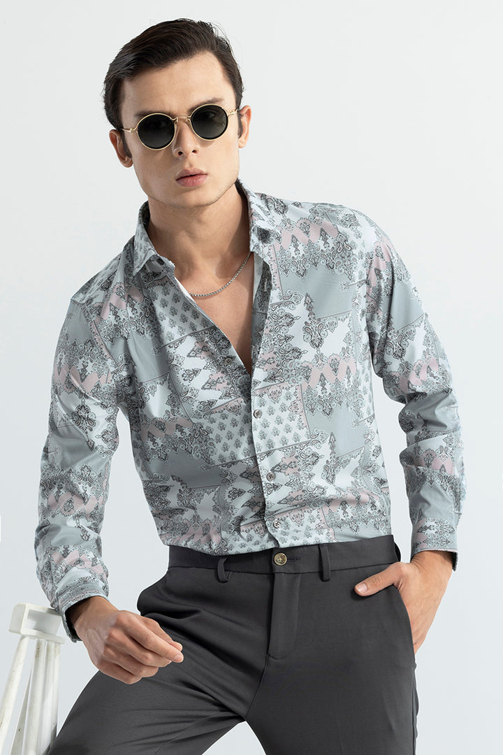 Classical Design Grey Shirt