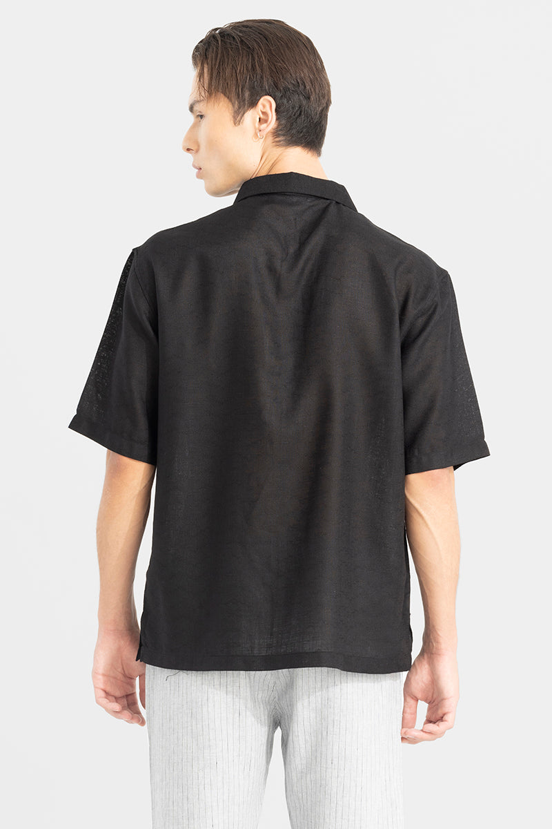 Roomy Black Oversized Shirt