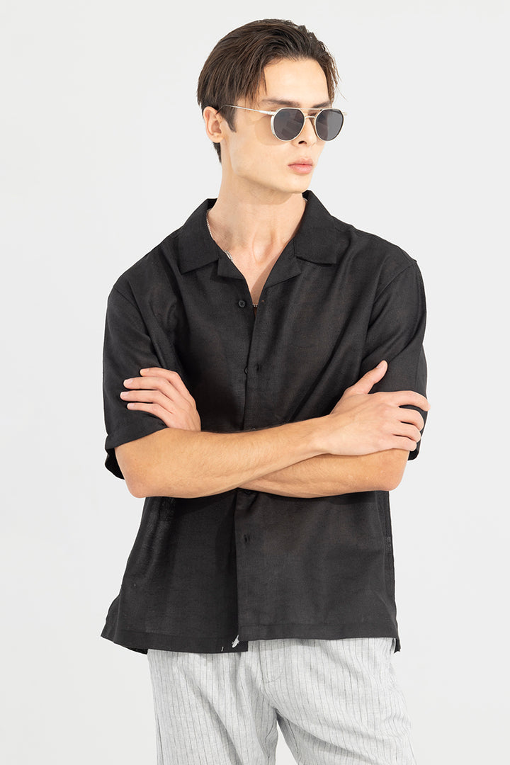 Roomy Black Oversized Shirt