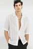 Sheer Tranquility White Oversized Shirt