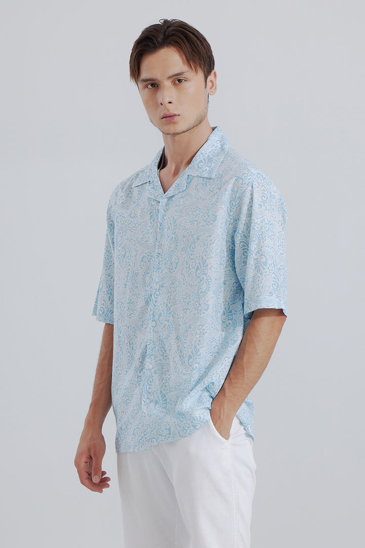 Maui Blue Oversized Shirt