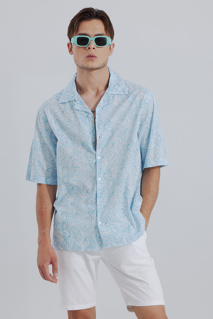 Maui Blue Oversized Shirt