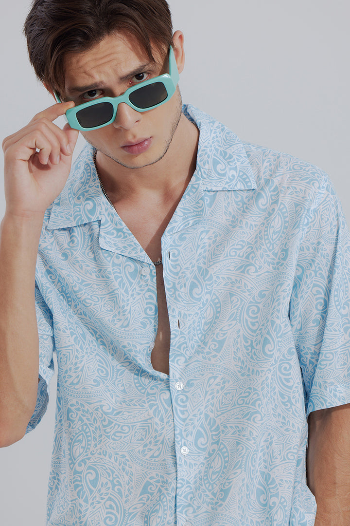 Maui Blue Oversized Shirt