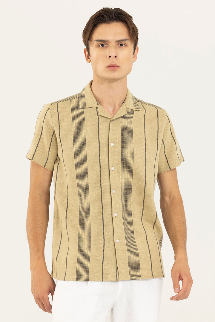 Astral Weave Stripe Beige Shirt