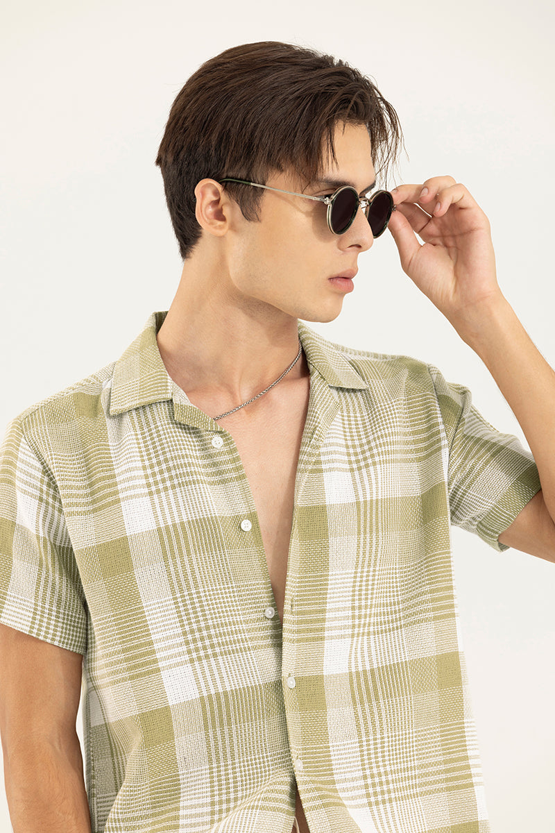 Astral Weave Check Beige Shirt