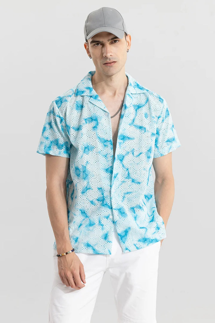 Tie-Dye Hakoba Blue Shirt