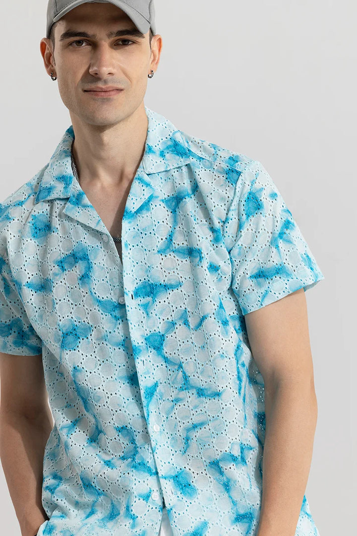 Tie-Dye Hakoba Blue Shirt