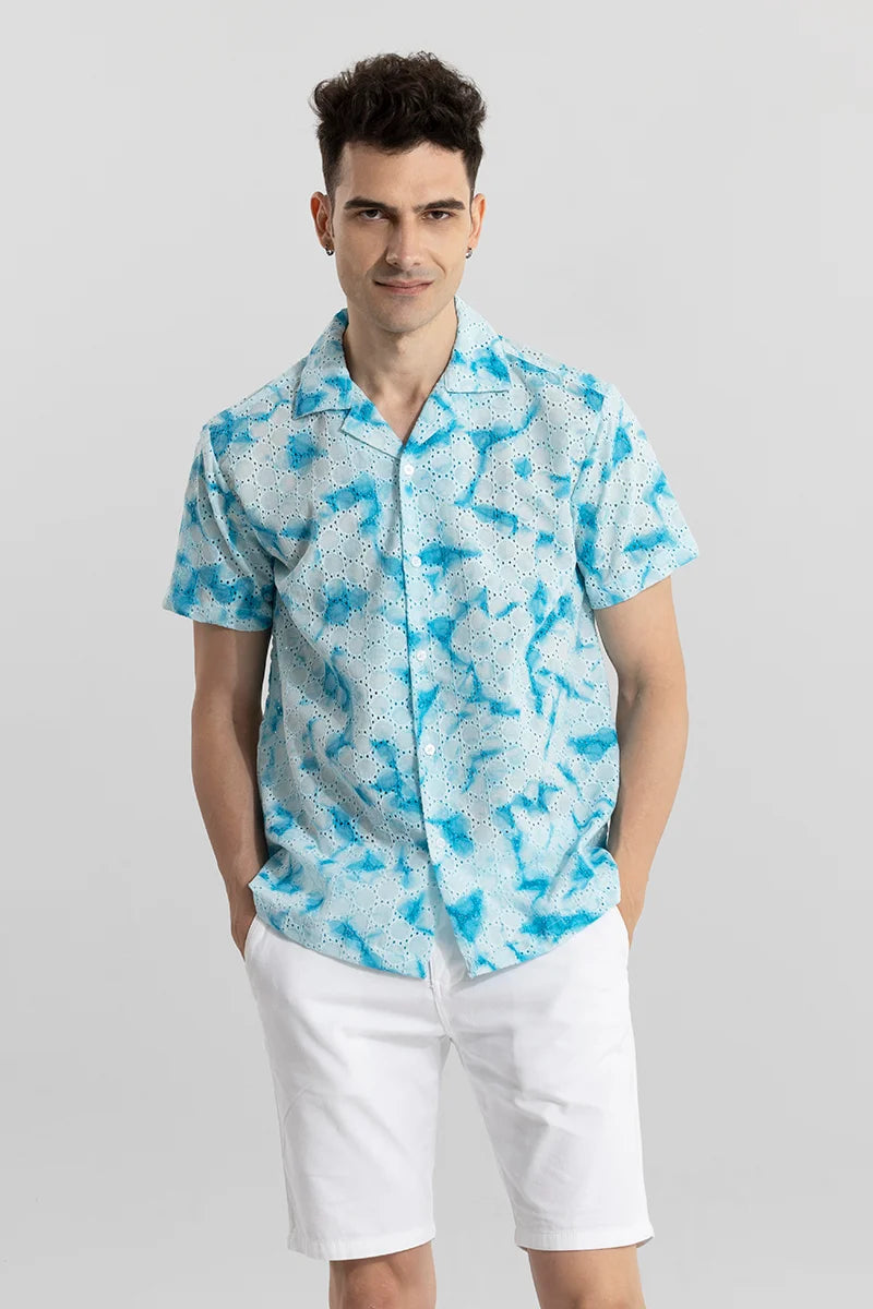 Tie-Dye Hakoba Blue Shirt