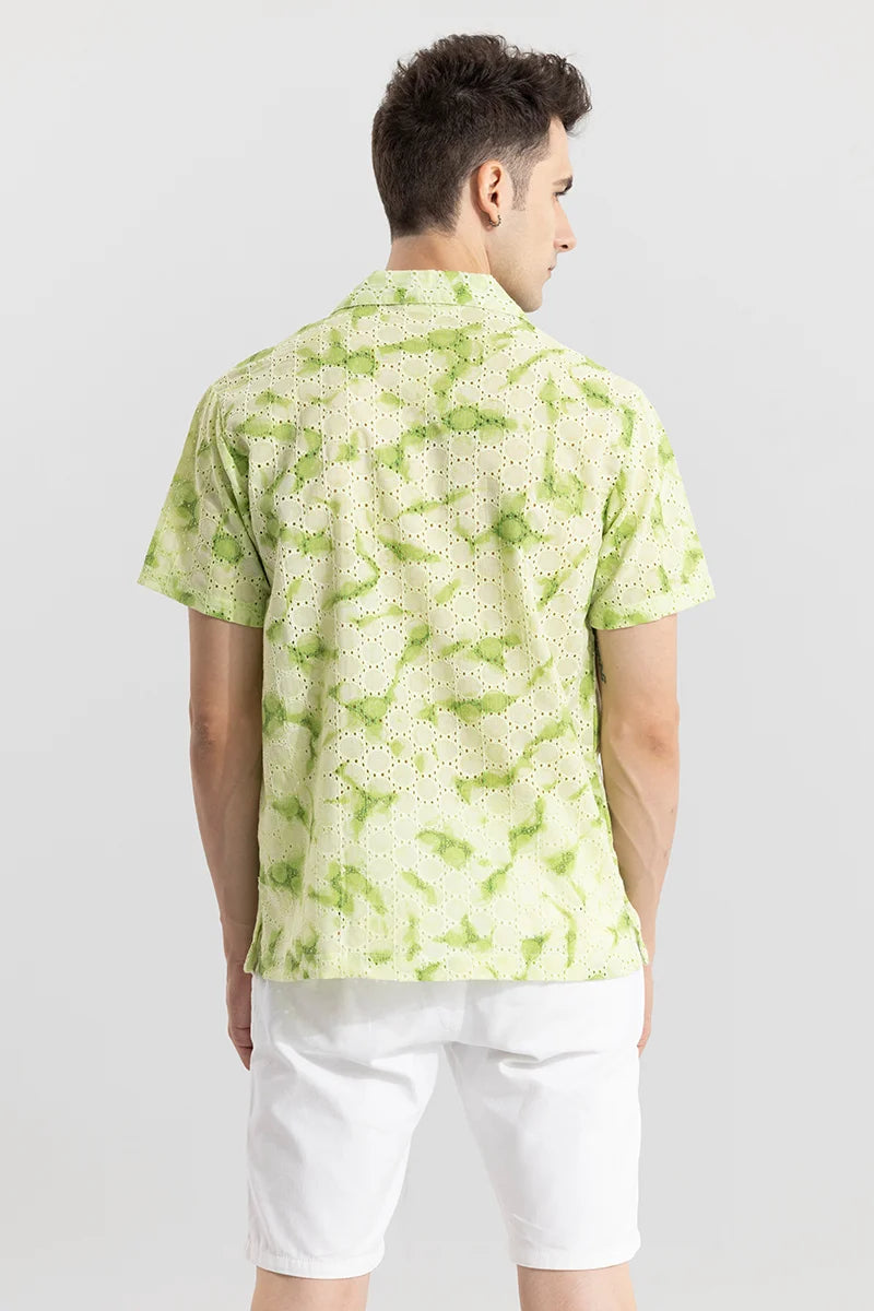 Tie-Dye Hakoba Green Shirt