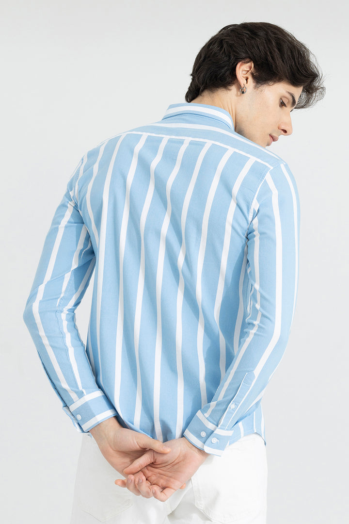 Pencil Stripe Blue Shirt