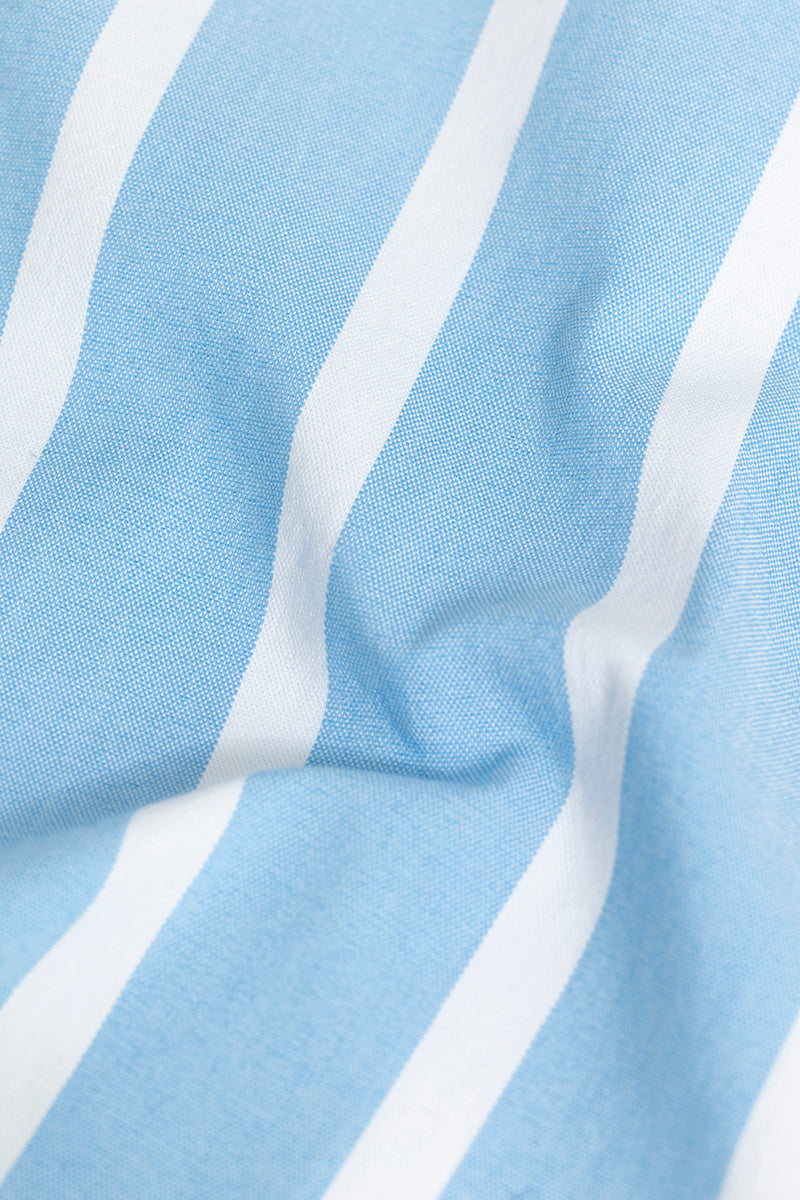 Pencil Stripe Blue Shirt