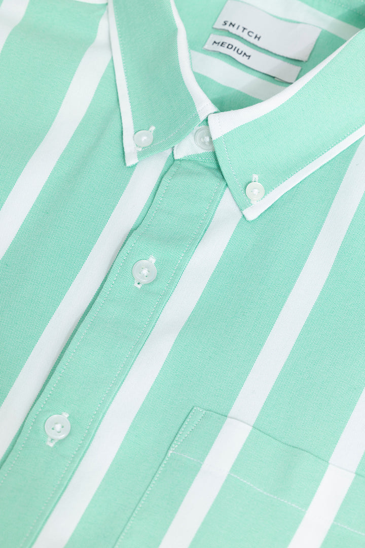 Pencil Stripe Green Shirt