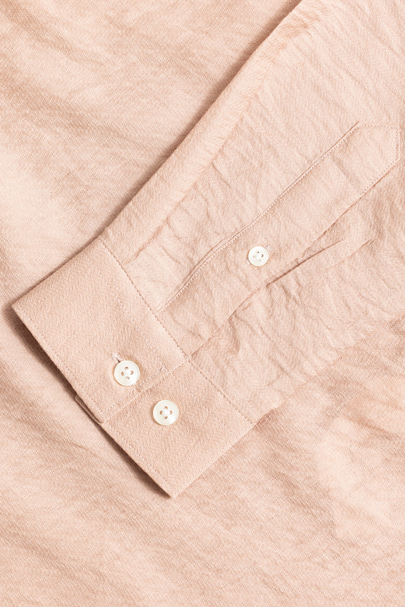 Mao Neckline Peach Shirt