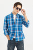 Modest Check Sapphire Blue Shirt