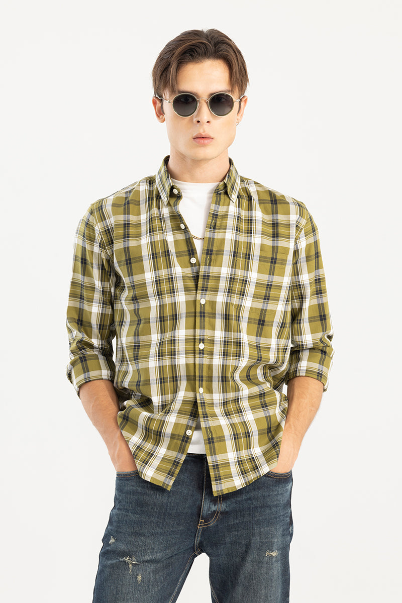 Modest Check Khaki Shirt