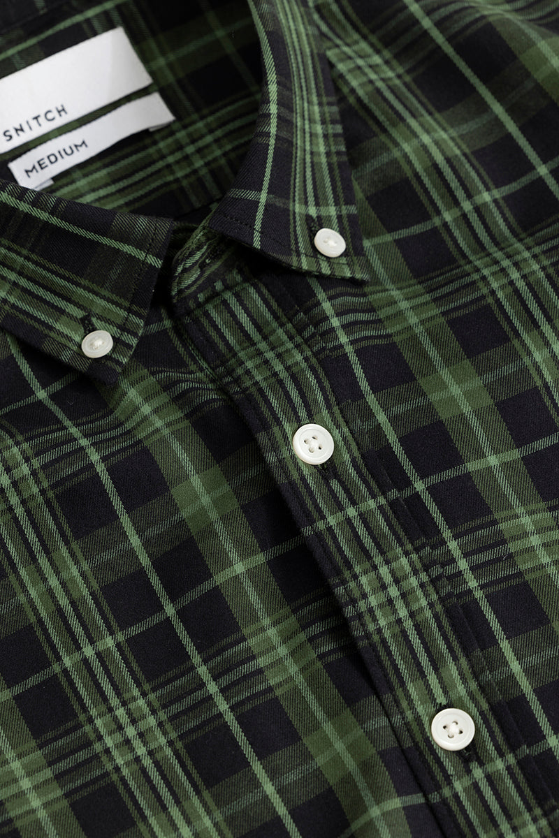 Modest Check Green Shirt