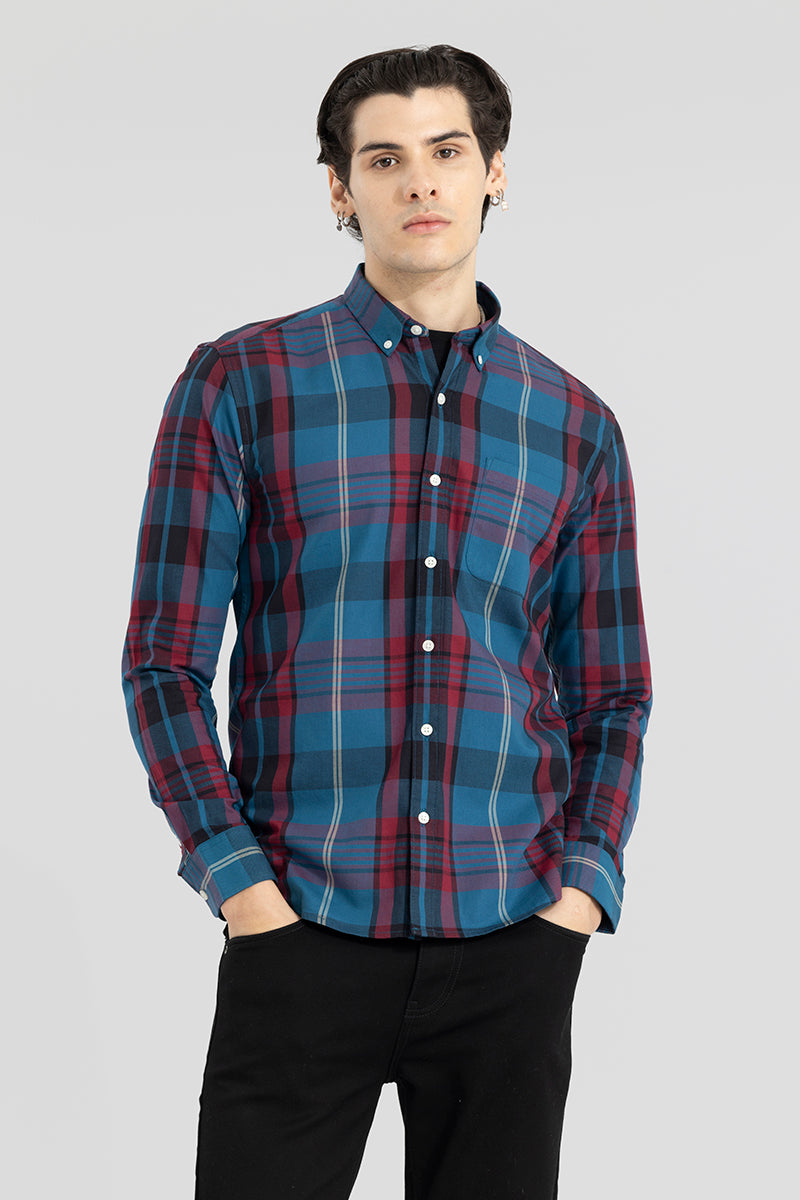 Modest Check Cobalt Blue Shirt