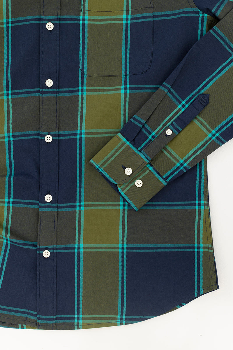 Modest Check Olive Shirt