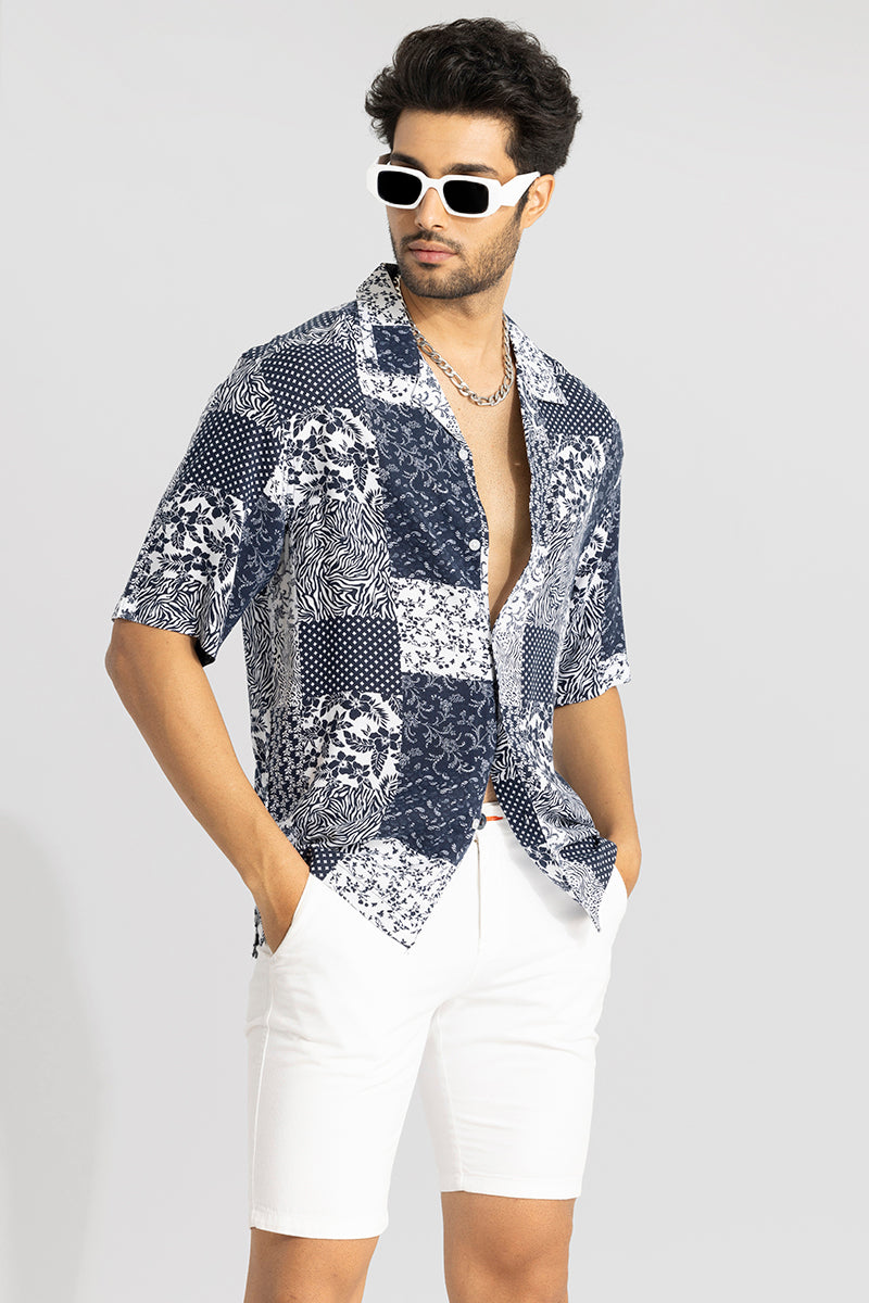 Spotless Bandana Dark Blue Oversized Shirt