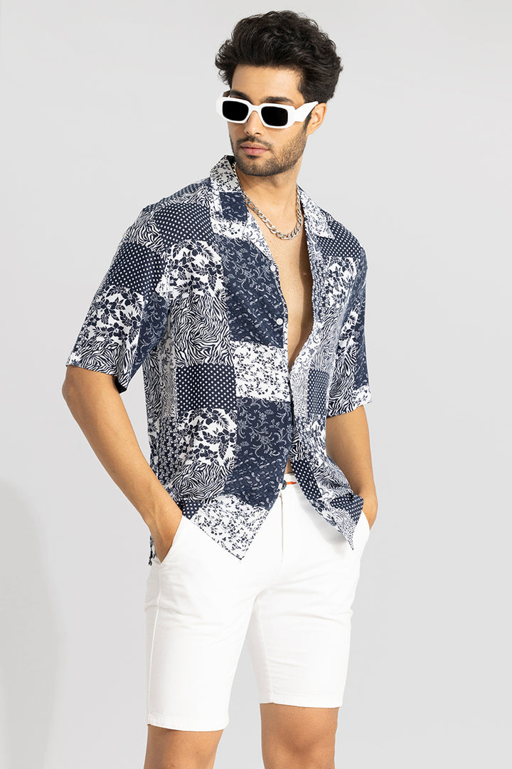 Spotless Bandana Dark Blue Oversized Shirt