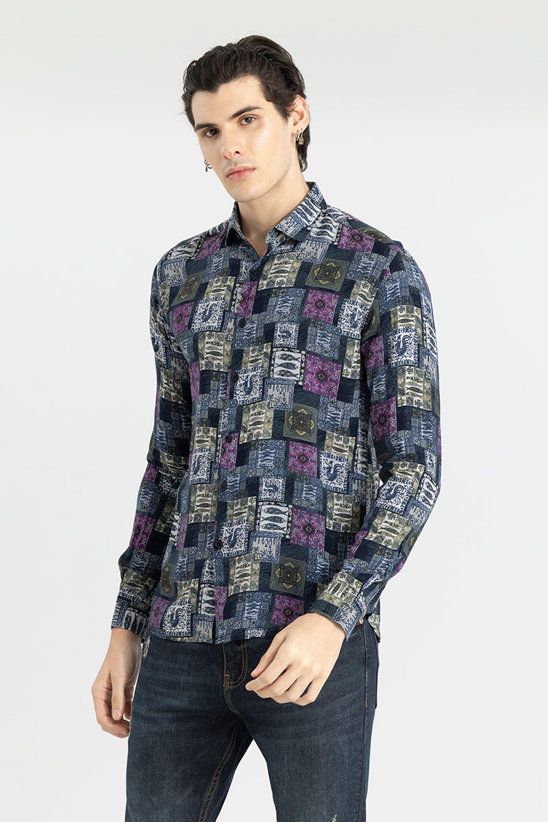 Nomadic Fish Print Grey Shirt