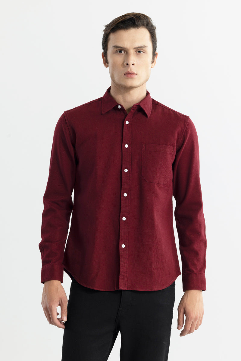 Buy Men's Axton Red Shirt Online | SNITCH