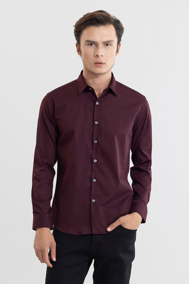 Folksy Maroon Shirt