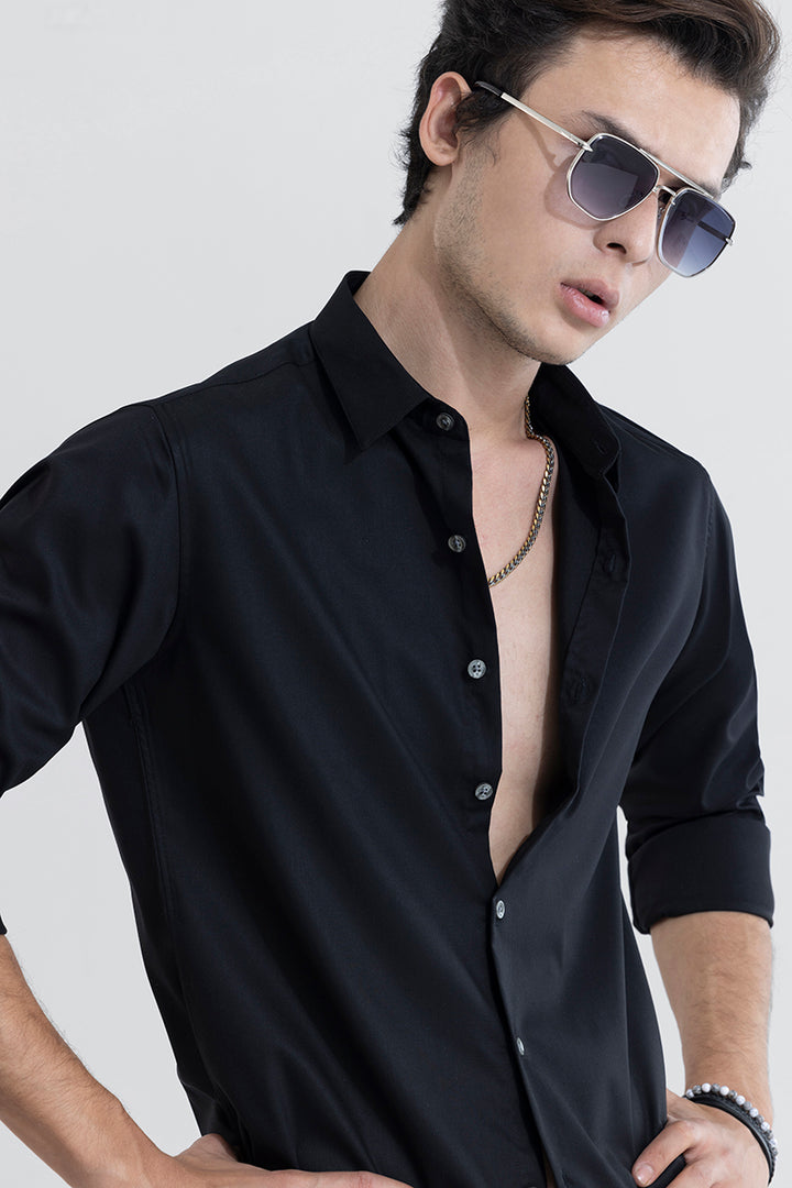 Folksy Dark Black Shirt