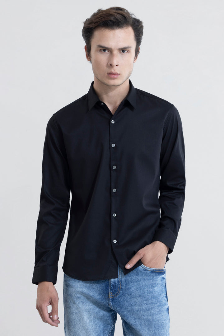 Folksy Dark Black Shirt