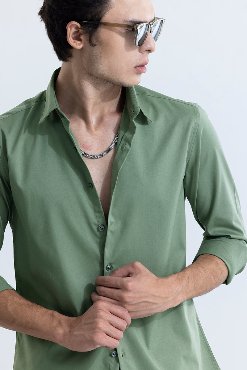 Folksy Pickle Green Shirt