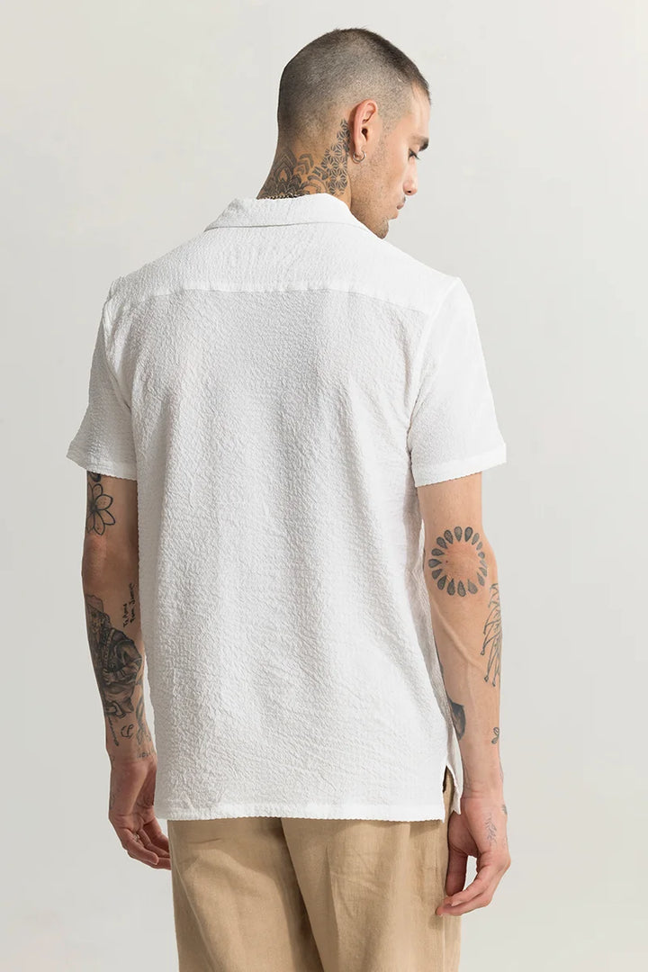 Shrink Textured White Shirt