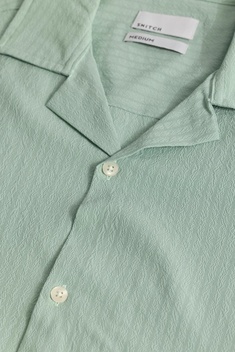 Shrink Textured Green Shirt